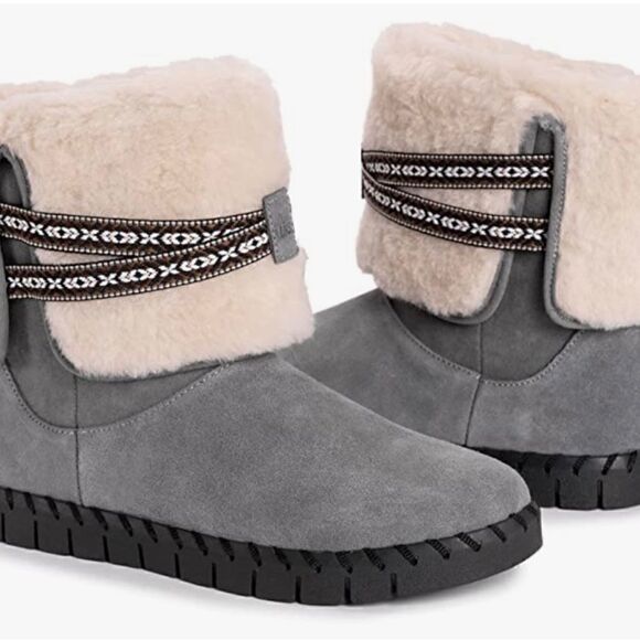 Muk Luks Women’s Flexi Montauk Gray Boots NWT - Picture 5 of 12